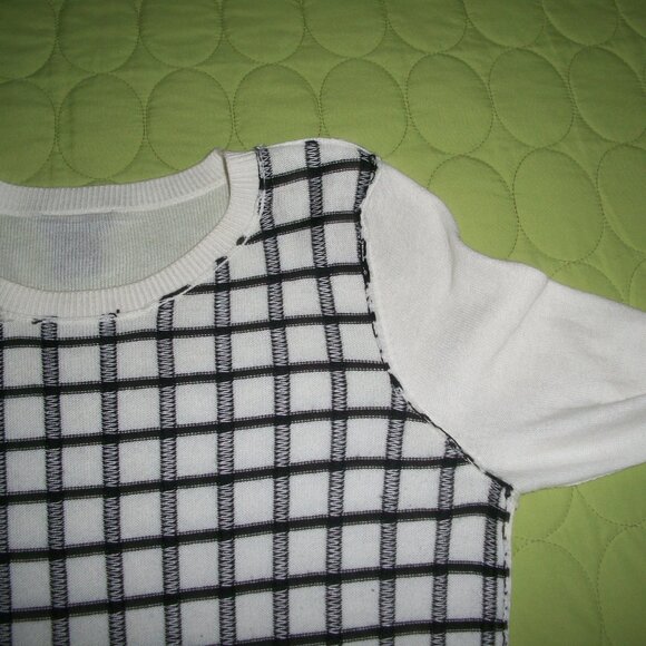 Ann Taylor White/Black Long Sleeve Sweater Size XSP - Picture 12 of 15